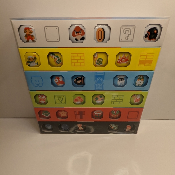 Mario And Friends Pin Button Badges Set 2011 Club Nintendo Platinum Reward - Picture 7 of 8